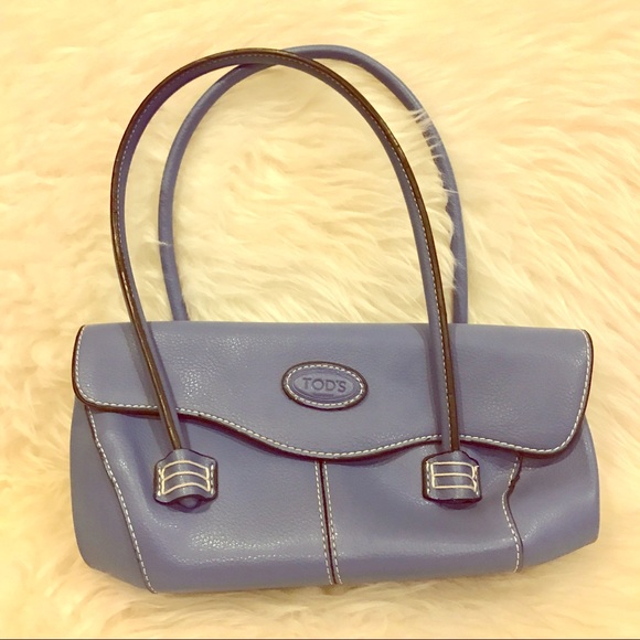 Authentic Tod’s leather  blue  shoulder bag. - Picture 1 of 6